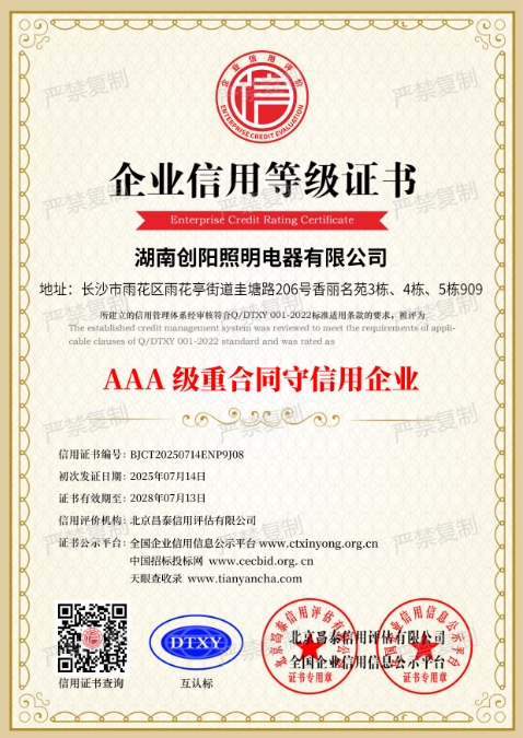 AAA级重合同守信用企业