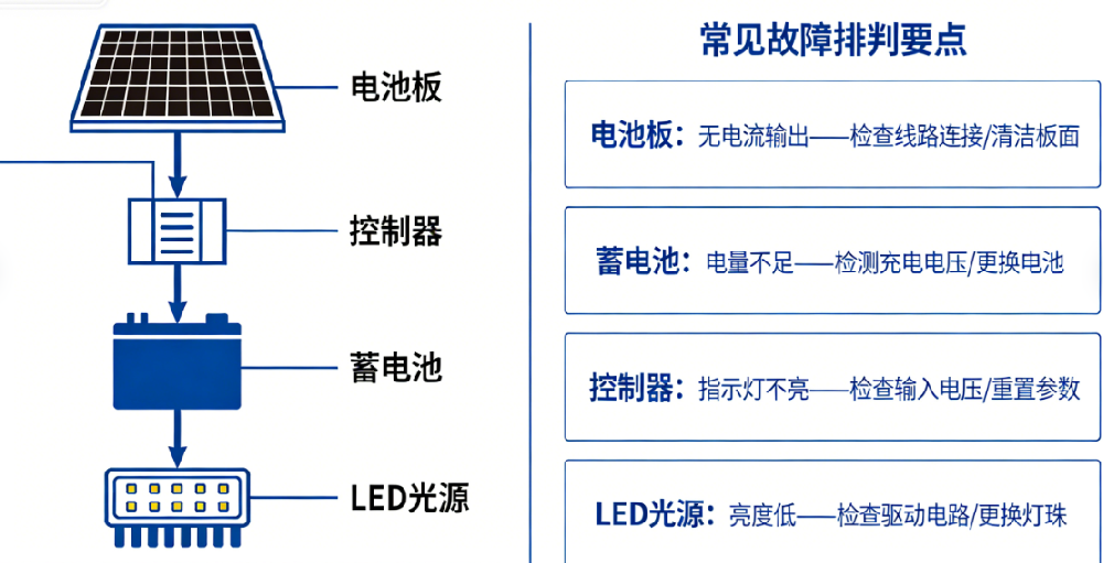 创阳照明 太阳能路灯常见故障分析与应对