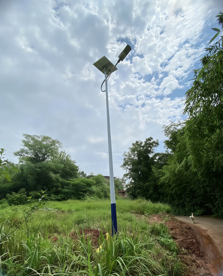 Tongren Lights Up! 6m Solar Street Lights Illuminate Rural Nightlife, Ending Puddle-Stepping Woes on Rainy Nights